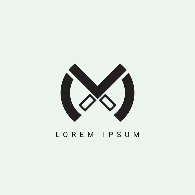Las letras XM y MX monograma logotipo inicial geométrico moderno logotipo de cuadrícula de gradiente