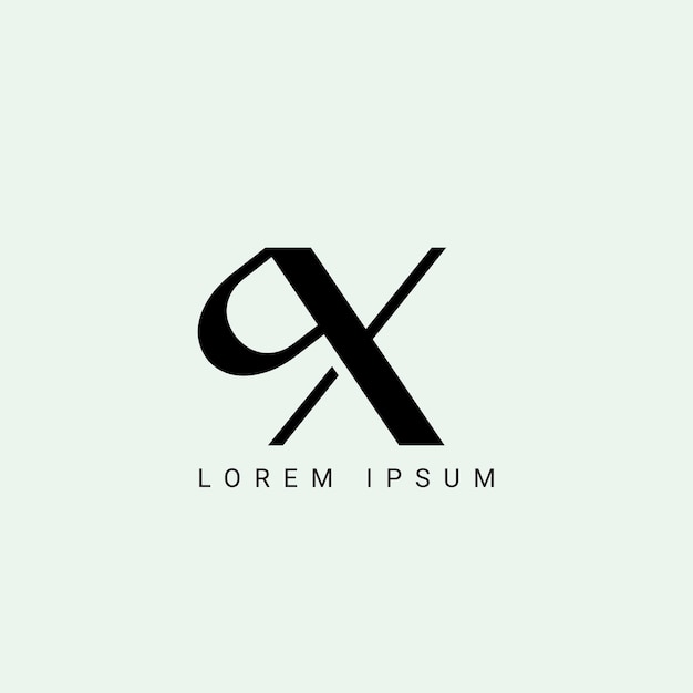 Las letras XQ y QX monograma logotipo inicial geométrico moderno logotipo de cuadrícula de gradiente
