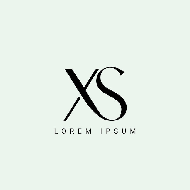 Las letras XS y SX monograma logotipo inicial geométrico moderno logotipo de cuadrícula de gradiente