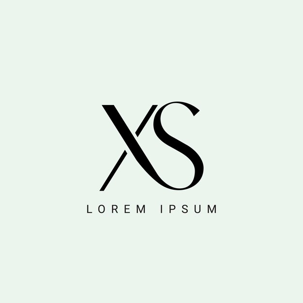 Las letras XS y SX monograma logotipo inicial geométrico moderno logotipo de cuadrícula de gradiente