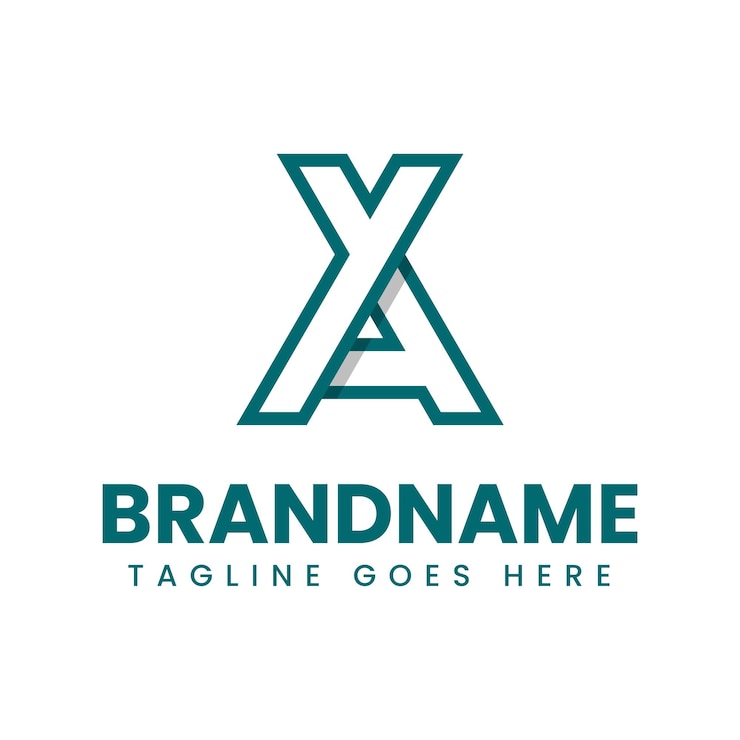 Vector las letras ya o ay monograma logotipo adecuado para cualquier marca con las iniciales ya o a y
