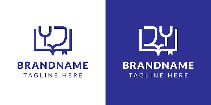 Vector las letras yj y jy book logo son adecuadas para negocios relacionados con libros con las iniciales yj o jy