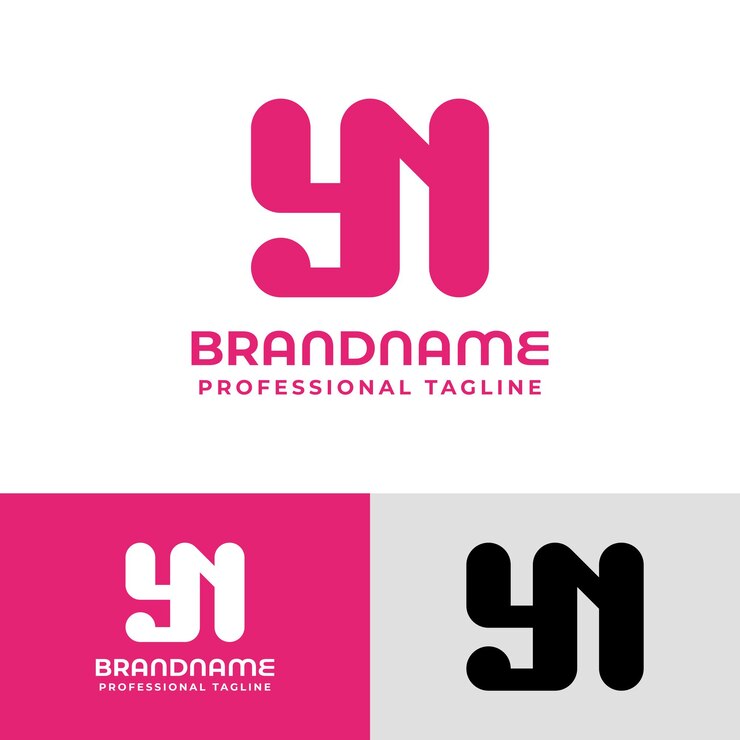 Vector las letras yn monograma logotipo genial para la marca de la empresa multisectorial