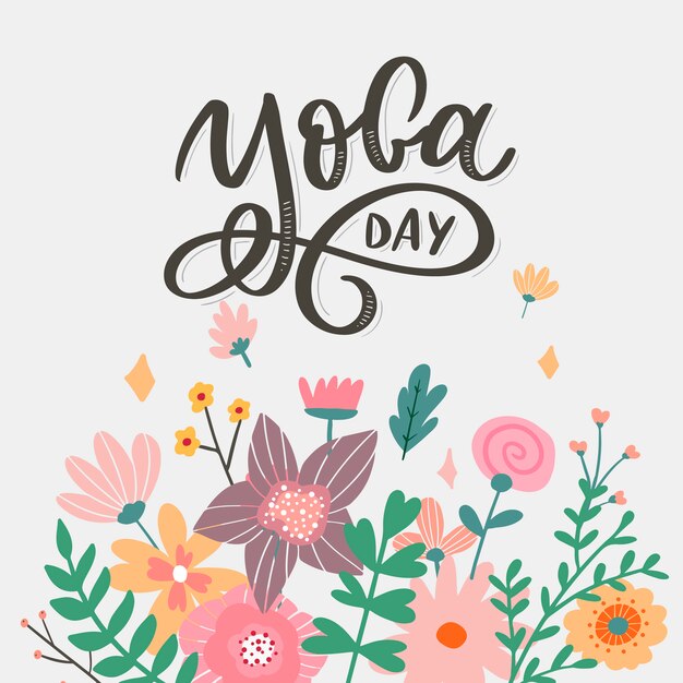 Letras de yoga.