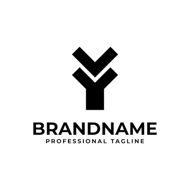 Las letras YV Monogram Logotipo adecuado para cualquier negocio con las iniciales YV o VY