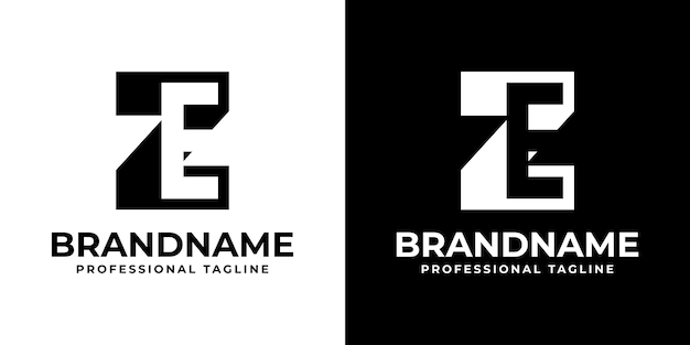 Las letras ZE Monograma Logotipo adecuado para cualquier negocio ZE o EZ iniciales