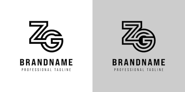 Las letras ZG Monograma Logotipo adecuado para cualquier negocio con las iniciales ZG o GZ