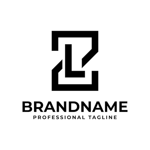Las letras ZL Monograma Logotipo adecuado para cualquier negocio con las iniciales LZ o ZL