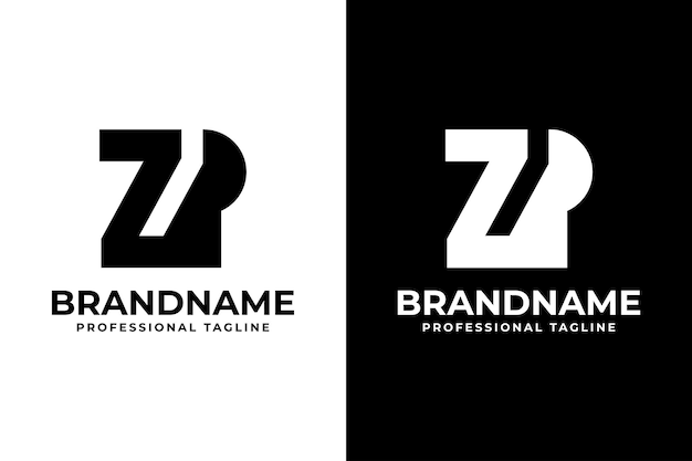 Las letras ZP Monograma Logotipo adecuado para cualquier negocio con las iniciales ZP o PZ