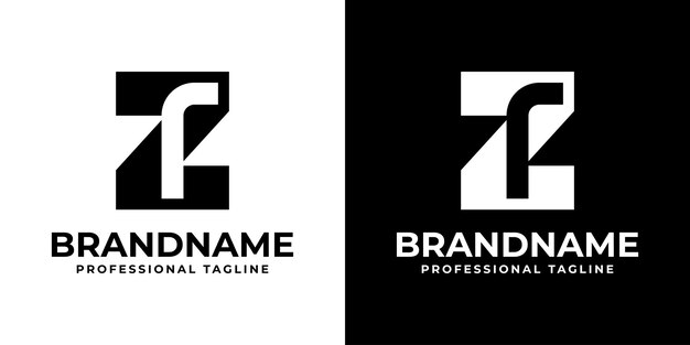 Las letras ZR Monograma Logotipo adecuado para cualquier negocio ZR o RZ iniciales