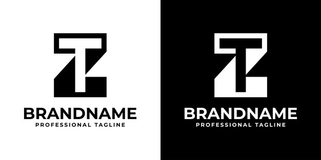 Las letras ZT Monograma Logotipo adecuado para cualquier negocio ZT o TZ iniciales