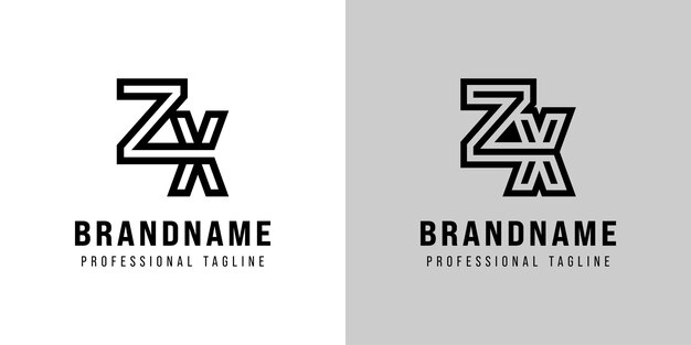 Las letras ZX Monograma Logotipo adecuado para cualquier negocio con las iniciales ZX o XZ