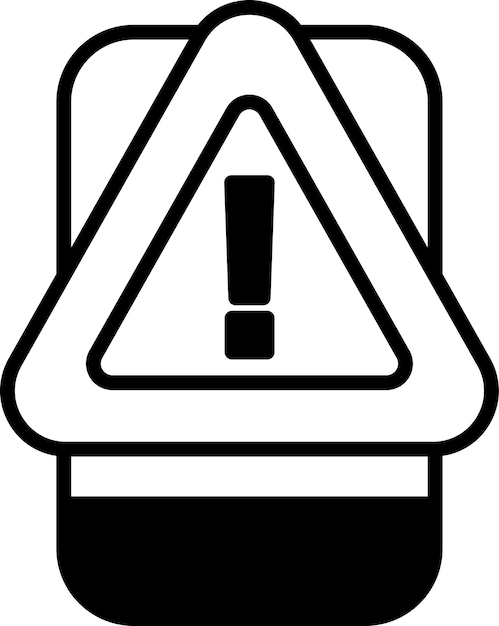 Un letrero de advertencia con un signo de exclamación