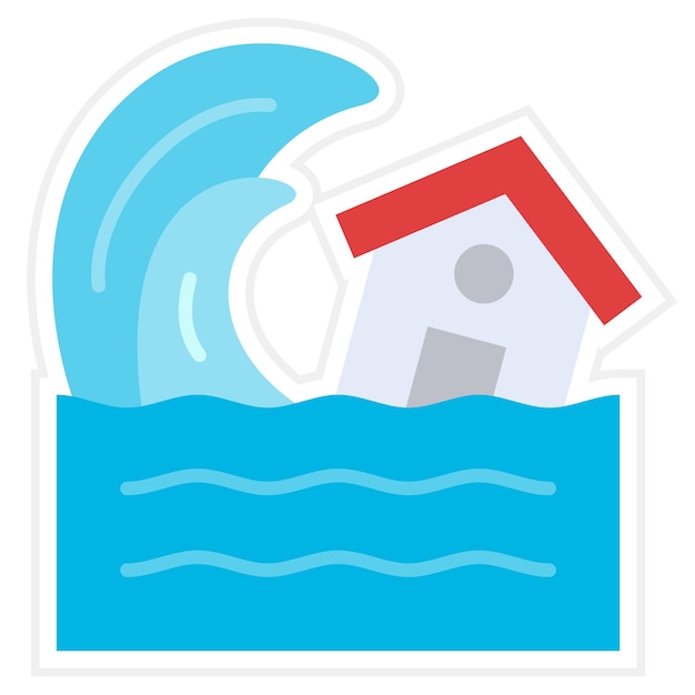 un letrero azul y blanco que dice casa en el agua