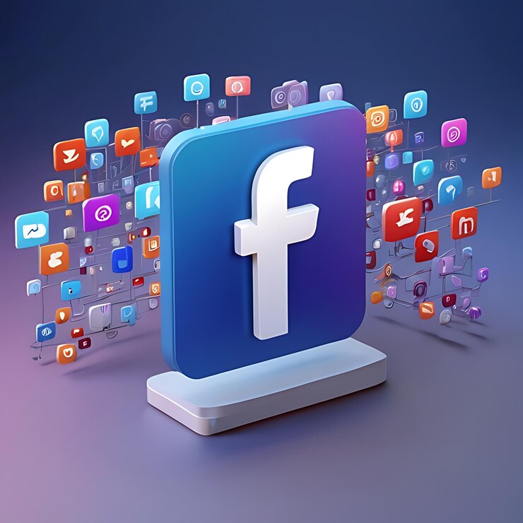 un letrero azul y blanco que dice cita de Facebook se muestra en un grupo