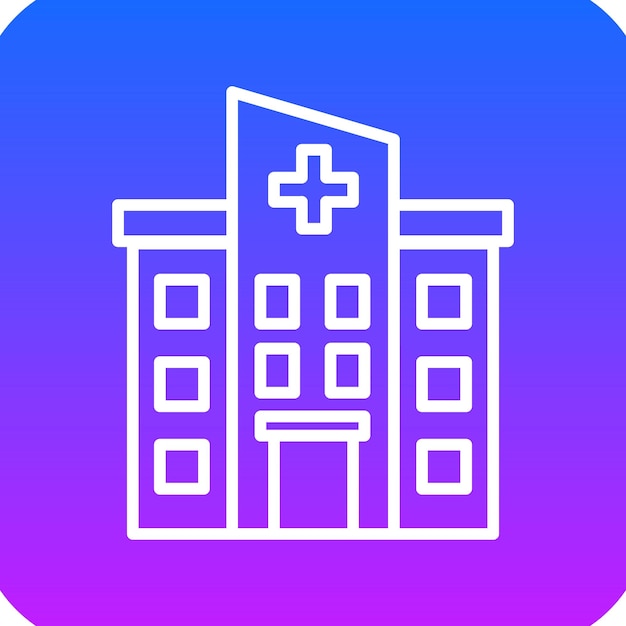 un letrero azul que dice hospital en él