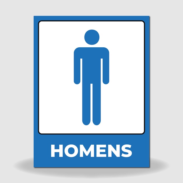 letrero de baño de hombres En portugués