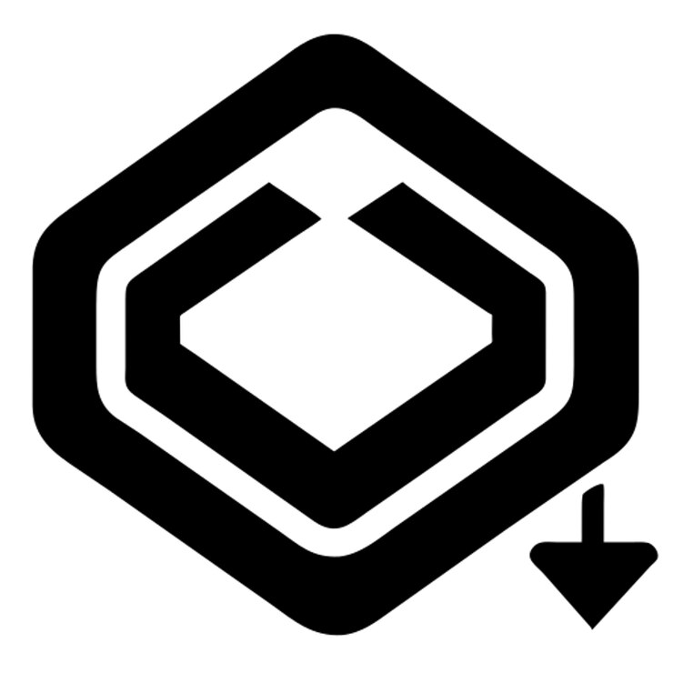 Vector un letrero blanco y negro con una letra en él