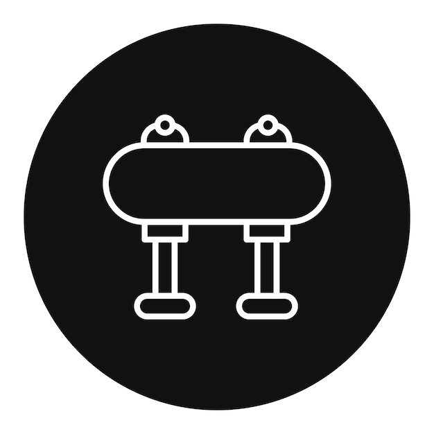 un letrero blanco y negro que dice la cabeza de un robot