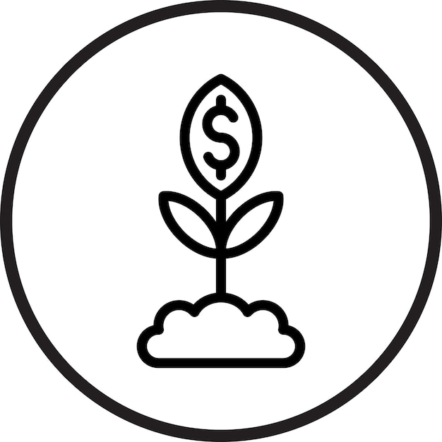 un letrero blanco y negro que dice dólar en él