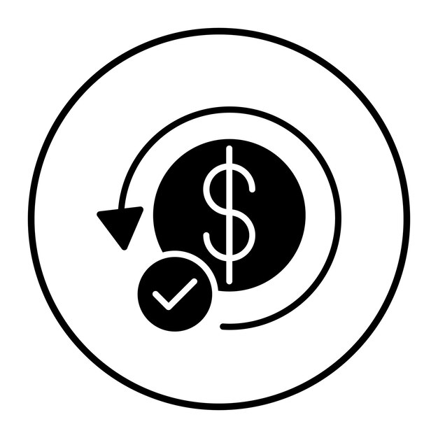 un letrero blanco y negro que dice dólar en él