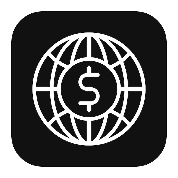 un letrero blanco y negro que dice dólar en él