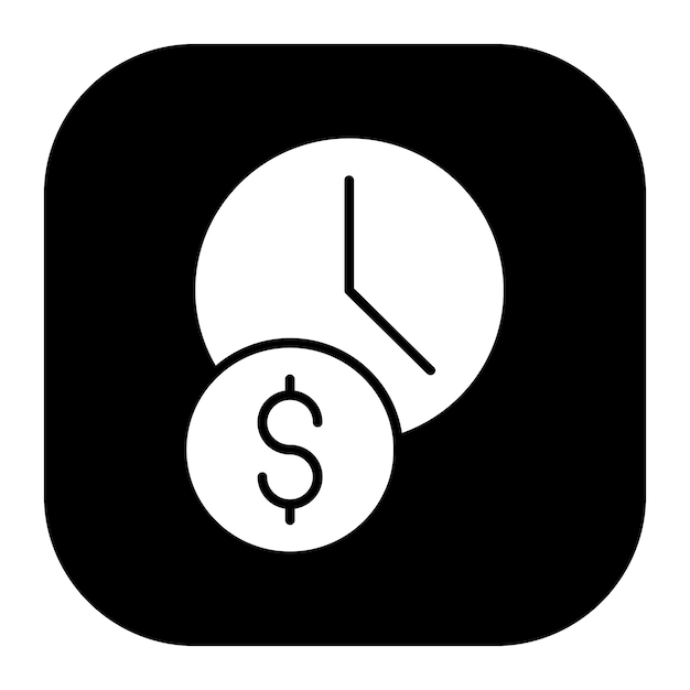 un letrero blanco y negro que dice dólar en él