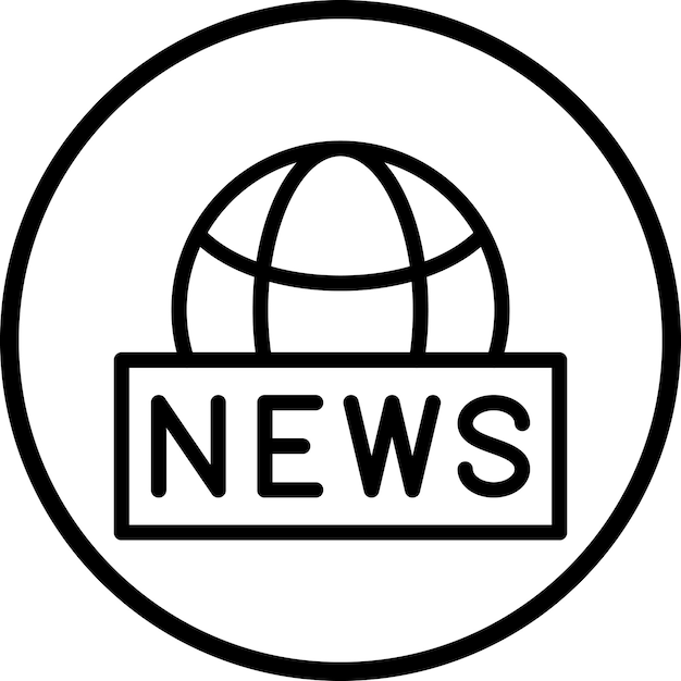 un letrero blanco y negro que dice noticias en él