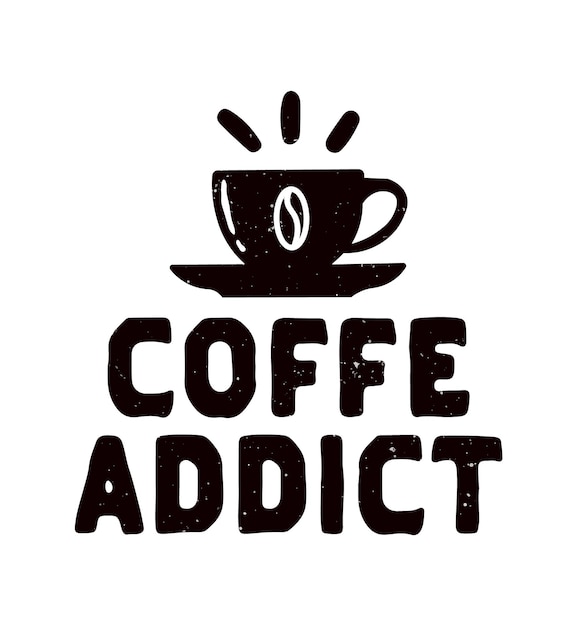 un letrero blanco y negro que dice que el café está escrito en él