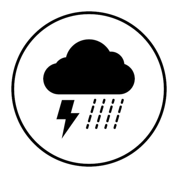 un letrero blanco y negro que dice tormentas eléctricas