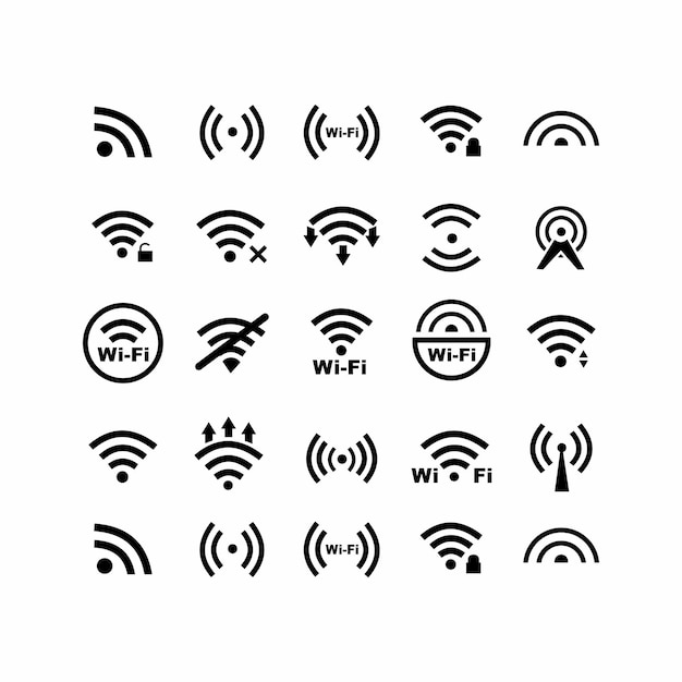 un letrero blanco y negro que dice wifi y wifi