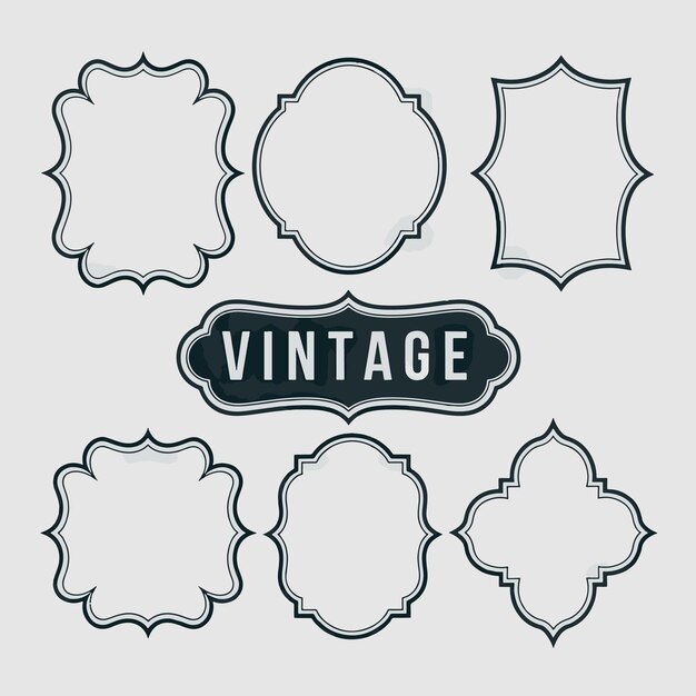 un letrero blanco que dice estilo vintage en él