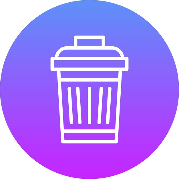 un letrero circular azul y púrpura que dice residuos en un círculo azul