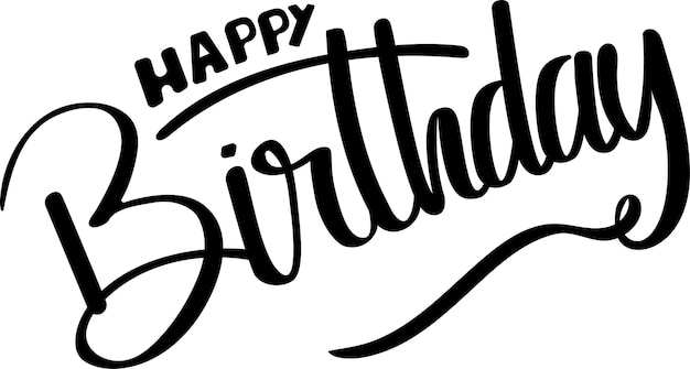 Letrero de fondo negro sólido Feliz cumpleaños
