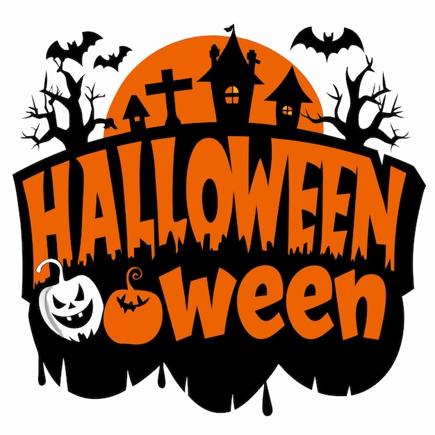 un letrero de Halloween que dice Halloween en él