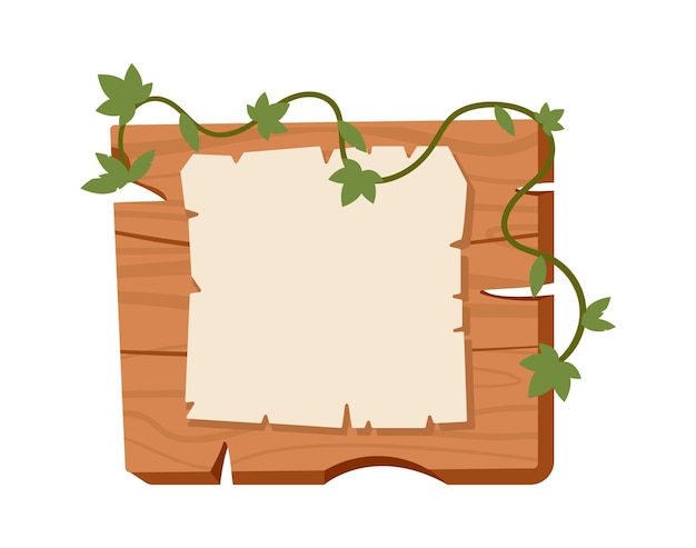 Letrero de madera o ilustración vectorial de tablero