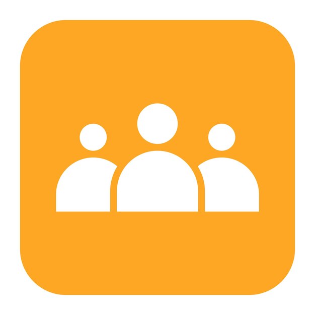 un letrero naranja con gente delante de él