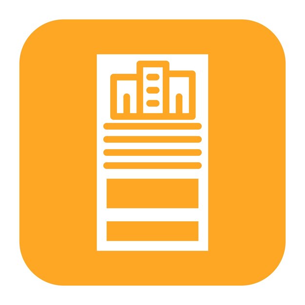 un letrero naranja con una imagen de un libro en él