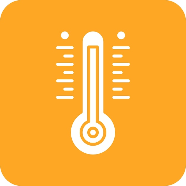 Vector un letrero naranja con la palabra la temperatura en él