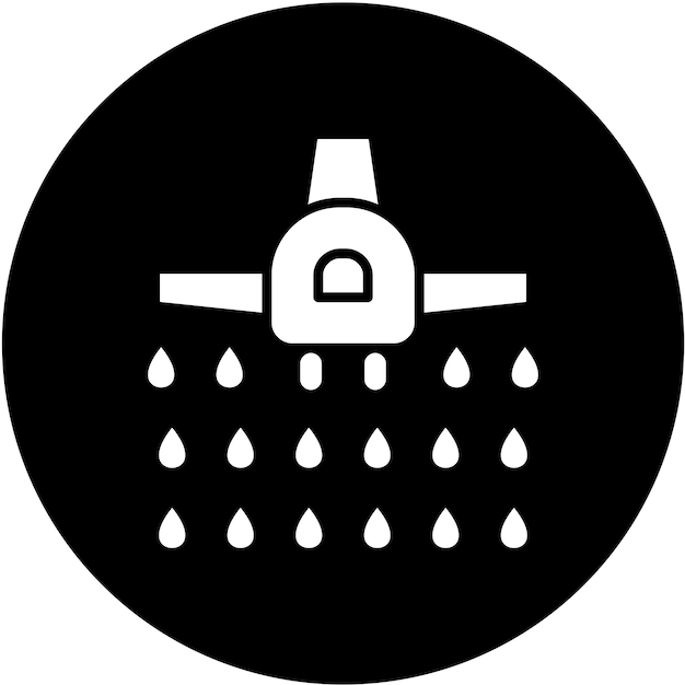 un letrero negro con una gota de agua en él