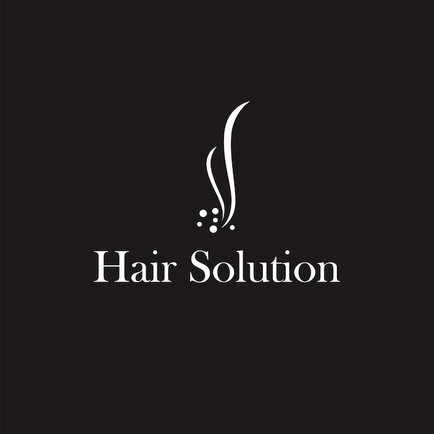 un letrero negro que dice solución para el cabello y un fondo negro
