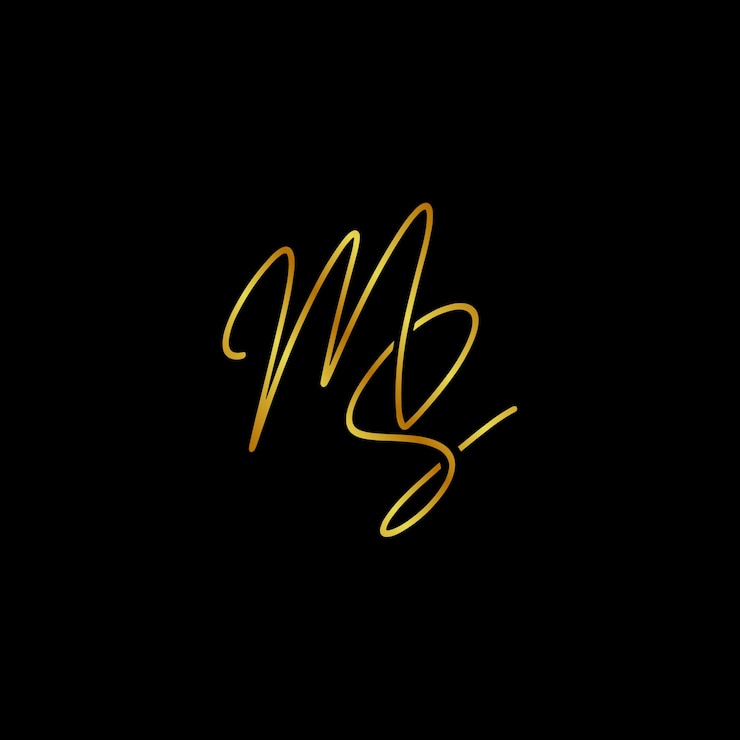 Vector un letrero de neón que dice m está iluminado en amarillo