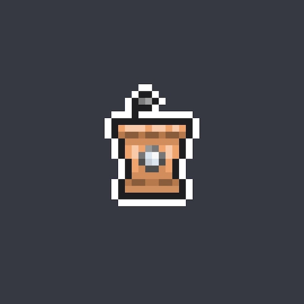 El letrero del podio en estilo pixel art.