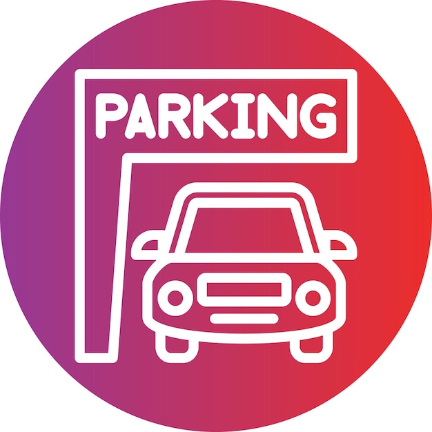 un letrero que dice estacionamiento en la parte superior de ella