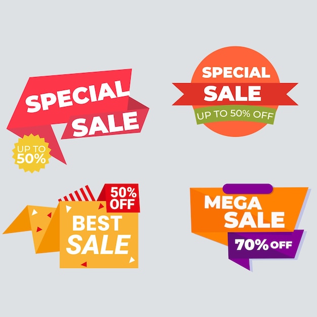 un letrero que dice que la venta especial se muestra en la parte inferior