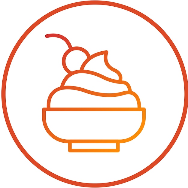 un letrero rojo y naranja que dice cereza en él
