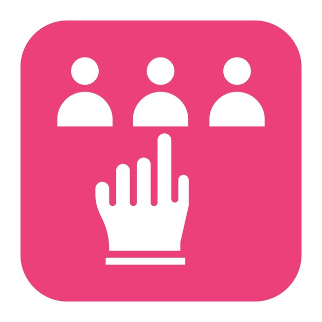 un letrero rosa con personas en un círculo rosa con un fondo rosa