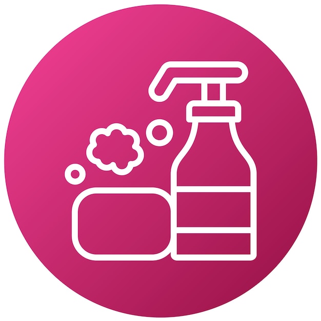 un letrero rosado que dice botella de spray en él