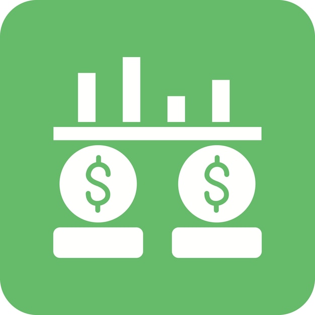 un letrero verde con un gráfico en él que dice financiero y financiero