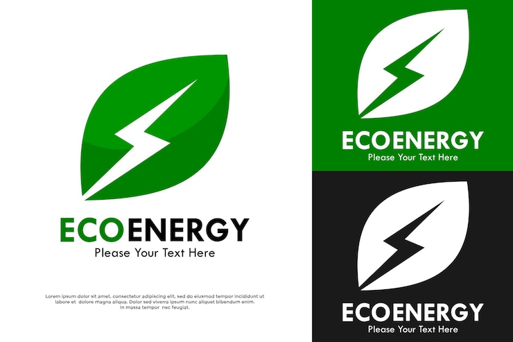 Vector un letrero verde y negro que dice energía en él
